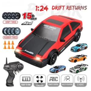 4WD RC Drift Car 1/24 Fernbedienung GTR Modell 2.4G Mini Elektro RC Rennwagen - Bild 1 von 59