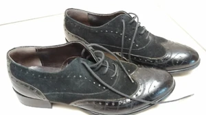 elegante Schnürschuhe ECHTleder + ECHTvelourleder schwarz 36 - Bild 1 von 4