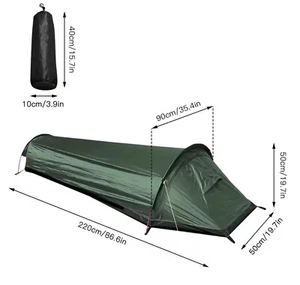 Ultralight Single Person bivvy Tent camping Sleepingbag backpacking - Picture 1 of 4