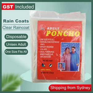 1PC Disposable Ponchos Emergency Rain Coats Adult Raincoat Poncho Camping Hiking - Picture 1 of 8