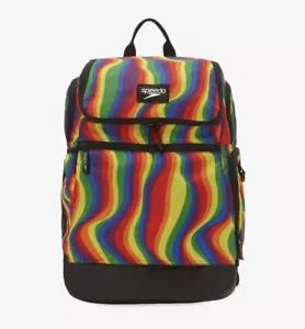 Speedo Swim Printed Teamster Backpack 2.0 35L - Colorful Rainbow Print - Picture 1 of 3