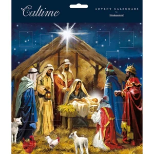 Traditioneller Weihnachtskrippe Adventskalender - 230 mm x 230 mm - 24 Türen - Bild 1 von 1