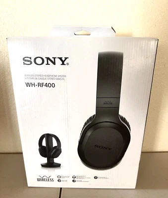 Sony - WHRF400 RF Wireless Over-the-Ear  TV Headphones - Black  NEW!! - Image 1 of 4