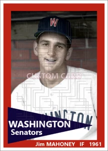 Jim Mahoney - 1961 Washington Senators - 2.5 x 3.5 custom card (blank back) - Picture 1 of 1