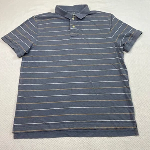 J Crew Mens Top sz L Gray Striped Short Sleeve Lightweight 100% Cotton Casual - Picture 1 of 13