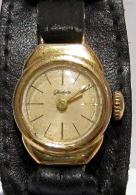 RELOJ VINTAGE ALEMÁN CHAPADO EN ORO*GLASHUTTE*DAMA, FUNCIONA *REPARADO* # 176 Foto 1 de 4