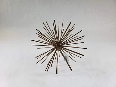 Urban Trends Collection 8x8x8 in. Metal Sea Urchin Sculpture Coated Finish Gold - Image 1 of 4