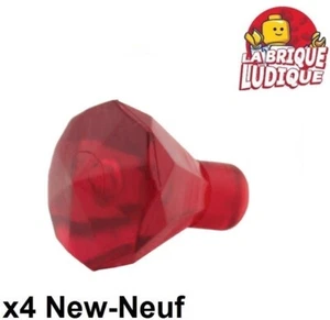 Lego 4x rock crystal cristal jewel diamant rouge trans red 30153 NEUF - Imagen 1 de 1