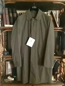 1650$ LUIGI BORRELLI NAPOLI - MACKINTOSH COAT KHAKI - Picture 1 of 23
