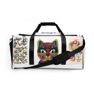 Duffle Bag Luggage Tote Travel Accessory Gym Cat Kitty New Inspiration - Picture 1 of 8