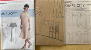 Simplicity Sew Ptrn S9009~DRESS~Bias-cut-Pullover-Asymmetric~6-8-10-12-14~Uncut - Picture 1 of 1
