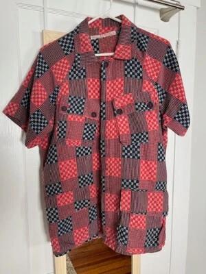 Camisa Heritage Research SS con botones de colección retazos textiles japoneses pequeña Foto 1 de 4