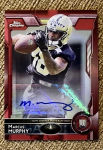 2015 Topps Chrome Rookie Red Refractor/5 Marcus Murphy #143 Rookie Auto RC - Imagen 1 de 2