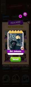 FILM NOIR Coin Master "DET. JOHNSON" Card ACTION! 2 pcs 58 Penny - Picture 1 of 1