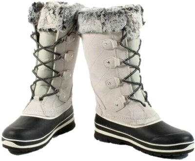 全新 Khombu 女式 Emily 冬季雪地靴 鸭靴 皮革 — 第 1/2 张图片