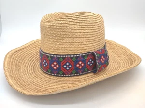 Vintage Ranger Resources Straw Hat Woven Strap Scottsdale AZ Cowboy Size M - Picture 1 of 9