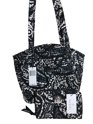 Bolso de Hombro VERA BRADLEY Glenna - Cartera Paisley Noir y Turnlock - Nuevo con Etiquetas Foto 1 de 4