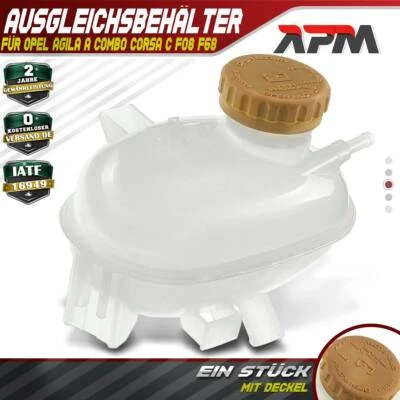 Ausgleichsbehälter Kühlmittel mit Deckel für Opel Agila A Combo Corsa C F08 F68 - Bild 1 von 4