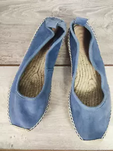Boden Wildleder Espadrilles Loafer Damenschuhe in Blau Jeansfarbe UK 5 EUR 38 - Bild 1 von 4