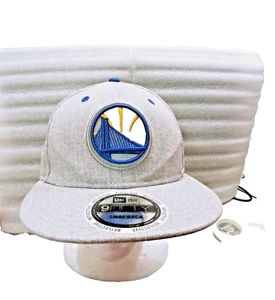 Golden State Warriors New Era Hat Cap Grey Blue Gold 59FIFTY Adjustable - Picture 1 of 7