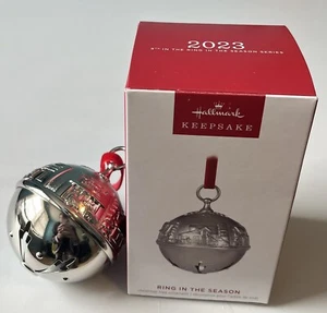 Hallmark Keepsake Ring In The Season Metal Bell Ornament 2023 | 9th in Series - Picture 1 of 5