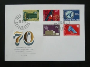 Switzerland  1970 SPECIAL ANNIV U.N. UPU RED CROSS PUBLICITY SET FDC VF UNADDR - Picture 1 of 1