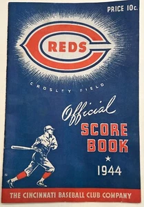 Cincinnati Reds. Official Score Book. 1944. Reds v. Giants and Mel Ott. NICE!! - Picture 1 of 8