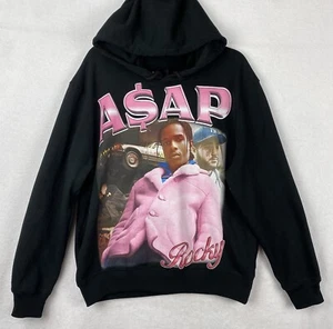 Sudadera con Capucha ASAP Rocky Peso Pesado Muy Negra Para Hombre 48" Pecho NO Usada LEER - Imagen 1 de 7