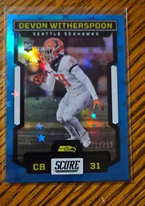 Devon Witherspoon RC -2023 Panini Score Stars #/299 No.379 -Seattle Seahawks - Picture 1 of 2