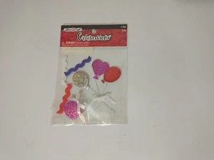 Scrapbook Embellishment Stickers Fibrecraft Party Balloons Gift Present Ribbon - Picture 1 of 8