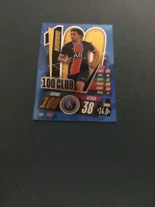 TOPPS MATCH ATTAX 2020-21 🏆 100 CLUB MARQUINHOS 🔴🔵 PSG RAR - Imagen 1 de 1