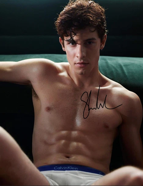 SHAWN MENDES SHIRTLESS SIGNED AUTOGRAPHED REPRINT 8x10 11X17 13X19 POSTER PHOTO - Image 1 of 1