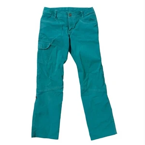 Kuhl Girls Vintage Patina Dye Pants Small 7/8 Teal Hiking Outdoor Climbing - Picture 1 of 3