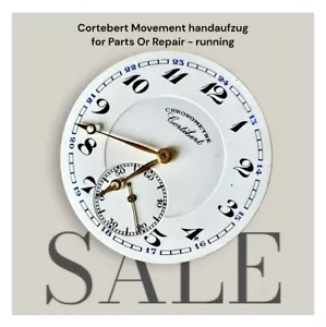 Cortebert Chronometer Mov.cal.526/ Dial/Hands/run/ for Parts Or Repair - Bild 1 von 7