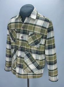 Percival Dax Sherpa Overshirt Check Multicolor Heavy Flannel Fur Lining Jacket M - Picture 1 of 19
