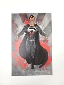SUPERMAN Art Print by Nate Johnson Limited Edition 110/2150 Comic Tom Exclusive - Picture 1 of 3