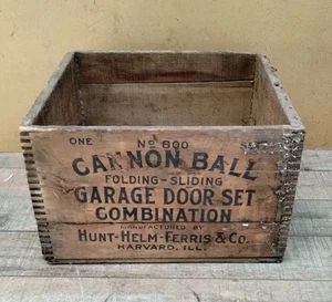 Antique Hot Nt-Helm-Ferris & Co. cast iron barn door rollers ..wood Crate - Picture 1 of 5