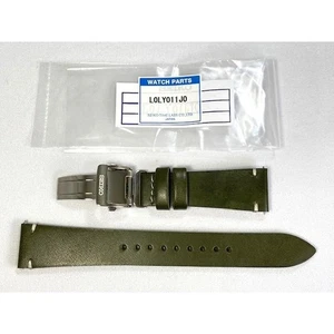 New SEIKO Presage L0LY011J0 Leather Band 20mm Green w/ Buckle SARY181/4R35-04E0 - Picture 1 of 9