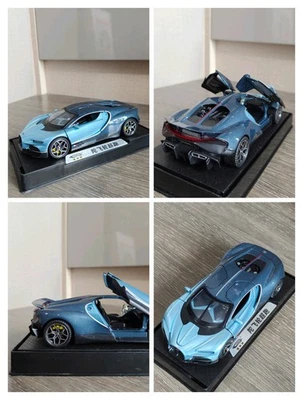 1:32 Bugatti Tourbillon Alloy Pull-Back Car Diecast Electronic with Lights -Blue - Image 1 of 4