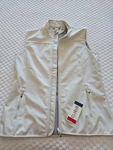 Clique Womens Golf Full Zip Vest Zip Pockets Mock Neck Fog Size XL New Tags - Picture 1 of 10