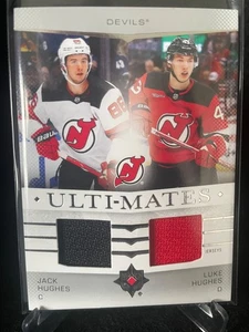 24-25 ULTIMATE COLLECTION ULTI-MATES JERSEY - JACK HUGHES / LUKE HUGHES #UTM-HH - Picture 1 of 1