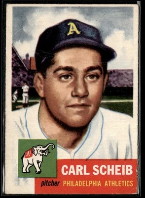1953 Topps Carl Scheib LOW GRADE Set Break #57 - Image 1 of 2