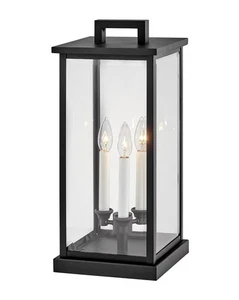 Black LED Outdoor Pier Mount from the Weymouth Collection - Picture 1 of 1