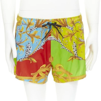 Pantalones cortos de baño VERSACE Barocco Acanthus Pop estampado IT6 XL Foto 1 de 4