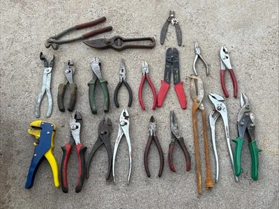 LOTE DE ALICATES/CORTADORES MIXTOS 20 PIEZAS AGUJA LARGA NARIZ DIAGONAL JUNTA DESLIZANTE ALICATES Foto 1 de 4