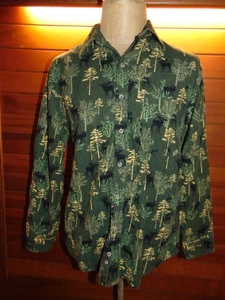 Vintage Marino Bay Elch Outdoor Knopfleiste Langarm Flanell Hemd Größe Medium - Bild 1 von 7