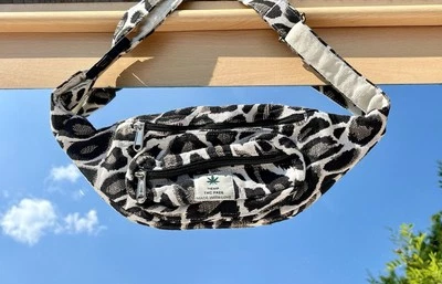 Leopard 🐆 Handcrafted Hemp Fanny Pack Bum Bag Adjustable Strap Travel Festival  - Image 1 of 4