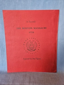 Vintage 1970 The Boston Massacre In Facsimile Engraved By Paul Revere - Picture 1 of 6