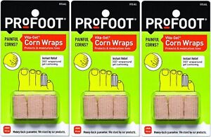 Profoot Vita-Gel Corn Wraps 3ct ( 3 packages ) 9 total wraps