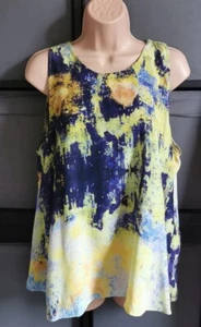 Whistles Top Trägershirt Sommer ärmellos Tank UK 14 L XL 100% Seide gelb lila - Bild 1 von 11